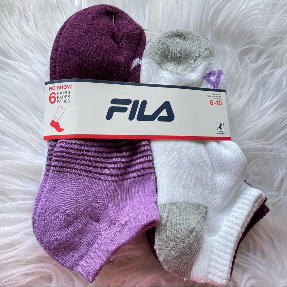 NWT FILA LADIES NO SHOW SOCKS SIZE 6-10
